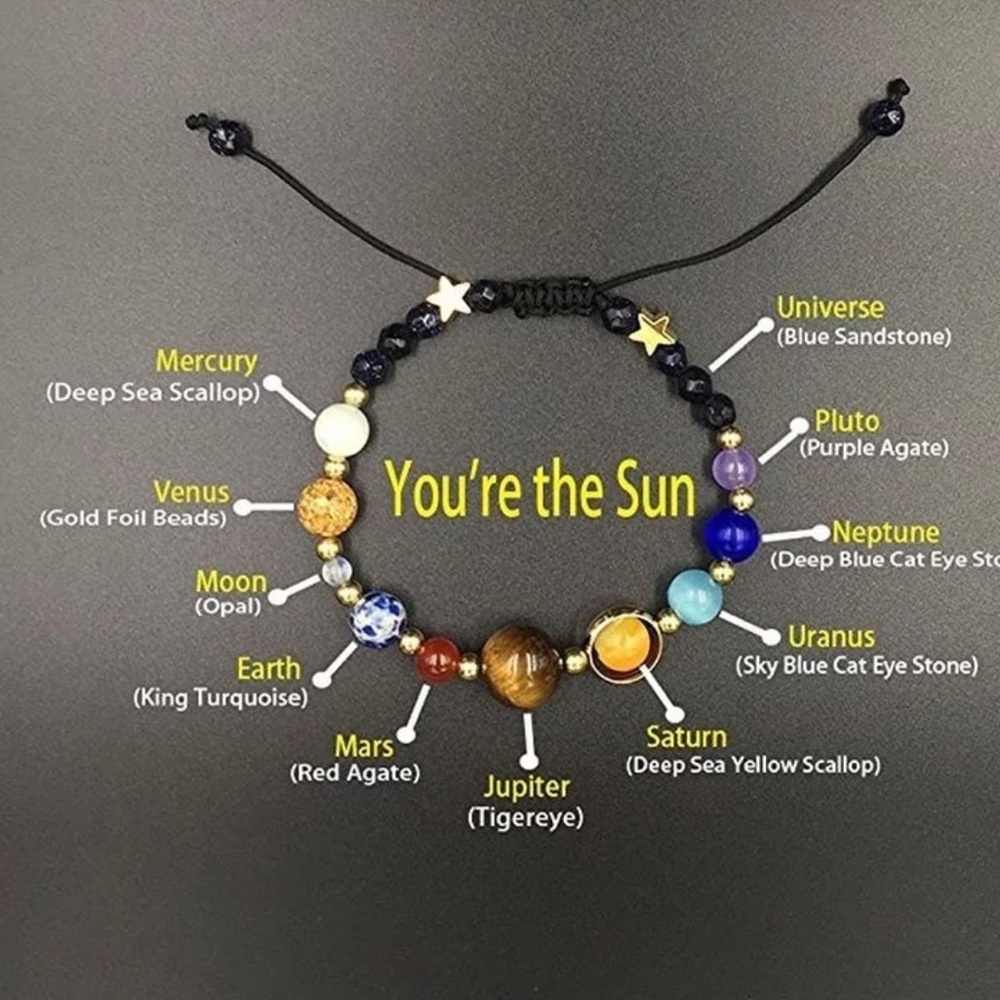 Healing stones adjustable good luck bracelet